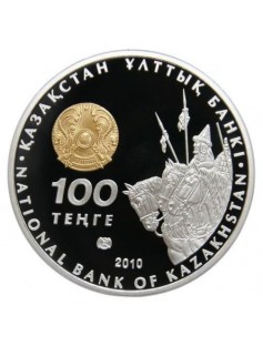 Kazakhstan 2009 100 Tenge Great Commanders Tomyris 1oz Proof Silver Coin