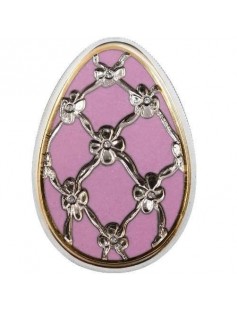 Cook Islands 2013 $5 Imperial Egg in Cloisonné Easter Beauty in Red Silver Coin