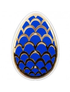 Cook Islands 2012 5$ Imperial Eggs in Cloisonné Violet Faberge Silver Coin