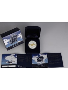 Cook Islands 2008 1$ Antonov An 124 Condor 24K GOLD Gilded 1Oz .999 Silver Coin