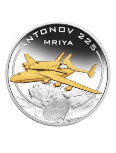 Cook Islands 2008 1$ Antonov An 124 Condor 24K GOLD Gilded 1Oz .999 Silver Coin