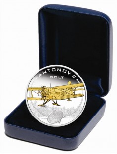 Cook Islands 2008 1$ Antonov An2 Colt 24K GOLD Gilded Proof 1Oz .999 Silver Coin