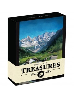 Australia 2013 Treasures of the World Europe 1oz Silver Proof Locket Coin Garnet