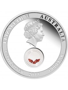 Australia 2013 Treasures of the World Europe 1oz Silver Proof Locket Coin Garnet