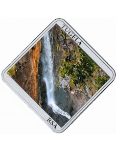 Niue 2014 $1 Tugela Falls Waterfall RSA South Africa Proof Silver Coin Swarovski