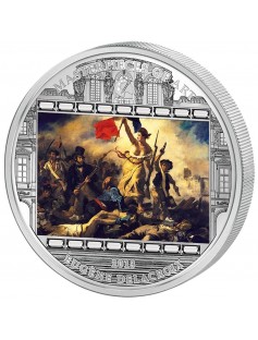 Cook Islands 2013 20$ DELACROIX Eugene Liberty Leading People 3 Oz Silver Coin