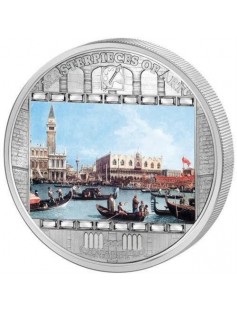 Cook Islands 2011 20$ Masterpieces of Art GIOVANNI CANALETTO 3Oz Silver Coin