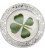 Palau 2016 5$ Ounce of Luck Clover 1 Oz Proof Silver Coin Real CloverLeaf Inlaid