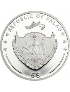 Palau 2016 $5 Ounce of Luck Clover 1 Oz Proof Silver Coin Real Clover