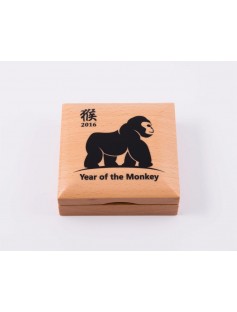 Mongolia 2016 500 Togrog Year of the Monkey High Relief Black Proof Silver Coin