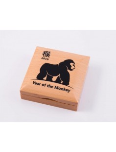 Mongolia 2016 500 Togrog Year of the Monkey High Relief Black Proof Silver Coin