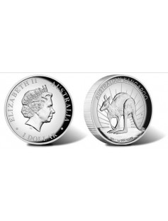 Australia 2011 1$ AUSTRALIAN KANGAROO HIGH RELIEF Proof 1Oz Silver Coin