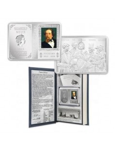 Niue 2015 $2 Charles Dickens 1812 - 1870 Proof 1 Oz Silver Coin Book- style case