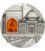 Palau 2014 10$ Mineral Art Taj Mahal 2 Oz Silver Coin with REAL Amber LIMIT 999