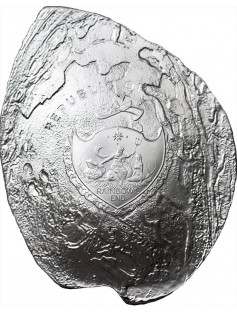 Palau 2012 $5 Haliotis Iris Pearl II Oyster 3D Shell Convex Silver Proof Coin