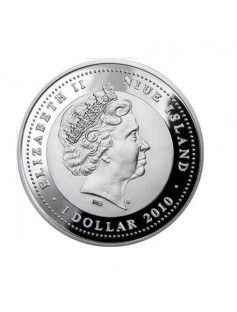 Niue 2010 1$ Year of the Rabbit Bunnies 28,28g Silver Coin with Glass Insert