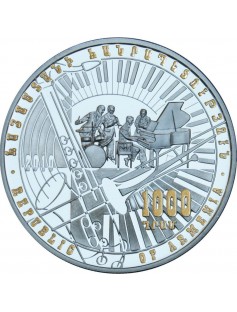 Armenia 2010 1000Dram World of Music Jazz 28,28g Silver Coin + BOX+ COA