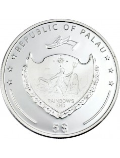 Palau 2007 $5 Pacific Wildlife - The Saltwater Crocodile 25 g Proof Silver Coin
