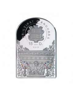 Andorra 2013 15D MADONNA Adoration of the Child - Correggio Silver Coin