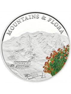 Palau 2013 5 $ Mountains and Flora - MUSALA Bulgaria Balkan 20 g Silver Coin NEW