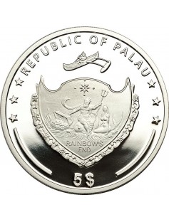 Palau 2013 5 $ Mountains & Flora 1st Ascent of MOUNT EVEREST 60 Years Silver NEW