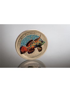 Palau 2013 Marine Life Protection SYNCHIROPUS SPLENDIDUS Mandarinfish Silver NEW