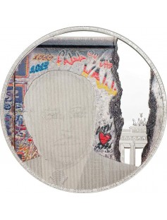 Palau 2014 $5 The Fall of the Berlin Wall 25 g Silver Proof Coin double portrait