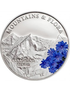 Palau 2014 $5 Mountains and Flora 2014 II Cho Oyu Himalaya 20g Silver Proof Coin
