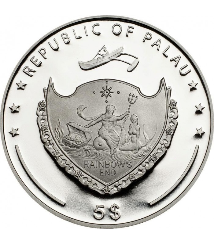 Palau 2014 5$ Mountains & Flora MOUNT MONCH 20 g Proof Silver Coin 