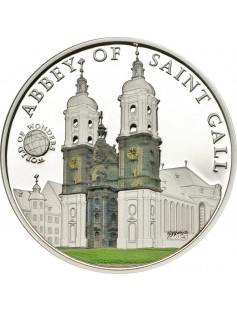 Palau 2015 $5 World of Wonders Abbey of St.Gall 20 g Silver Proof Coin
