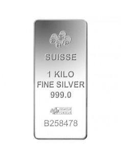 PAMP Swiss Made Fortuna Silver Rectangular Ingot 1 Kg 1000g .999 Fine Silver Bar
