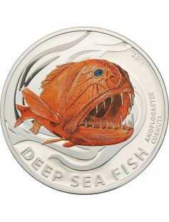 Pitcairn 2010 2$ 1/2Oz Deep Sea Fish MELANOCETUS Silver Coin