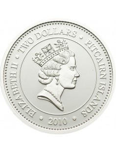 Pitcairn Islands 2010 $2 Deep sea fish LANTERNFISH Myctophios 1/2 Oz Silver Coin