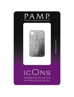 Silver Crocodile Skin IcOns Skins Collection 999. Fine Silver Bar Ingot 10 g NEW