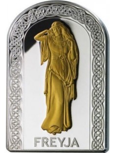 Andorra 2012 - 10 Diner - Godess of Love- Freya -31.1g Gilded Silver Proof Coin