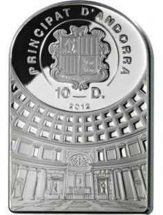 Andorra 2012 - 10 Diner - Godess of Love- Freya -31.1g Gilded Silver Proof Coin