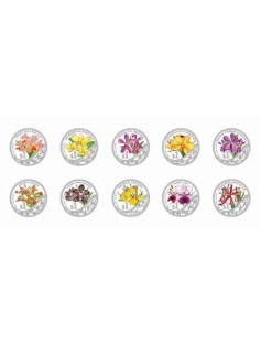 Singapore 2011 10x1$ The Grandeur of Heritage Orchids Series Proof Silver Set