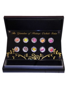 Singapore 2011 10x1$ The Grandeur of Heritage Orchids Series Proof Silver Set