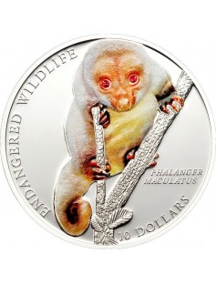 Solomon 2010 $10 Endangered Wildlife Common Spotted Cuscus 25g Silver Proof Coin