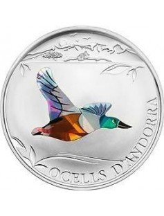 Andorra 2012 5 Diners - Ocells d'Andorra - NORTHERN SHOVELER - silver coin