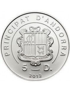 Andorra 2012 5 Diners - Ocells d'Andorra - NORTHERN SHOVELER - silver coin