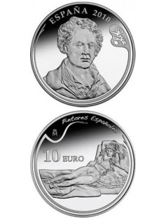 Spain 2010 3x10€ 1x50€ Painters Set-Goya Silver Coin