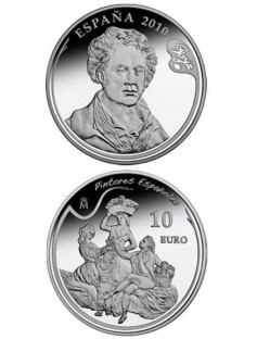 Spain 2010 3x10€ 1x50€ Painters Set-Goya Silver Coin