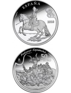 Spain 2010 3x10€ 1x50€ Painters Set-Goya Silver Coin