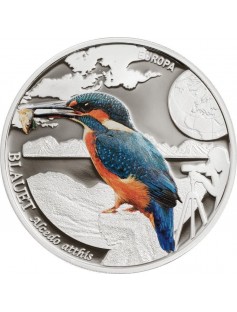Andorra 2014 5 Diners Colorfull Birds - European Kingfisher 1/2 Oz Silver Proof