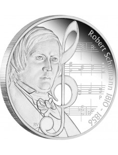 Tuvalu 2009 Great Composers - Felix Mendelssohn 1809-1847 1 Oz Silver Proof Coin