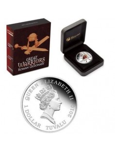 Tuvalu 2010 1 $ Great Warriors Series ROMAN LEGIONARY 1 Oz Silver Proof Coin NEW