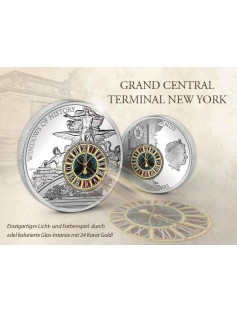 Cook Island 2013 10$ Windows of History - GRAND CENTRAL TERMINAL 50g Silver Coin