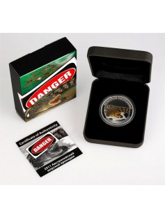 Tuvalu 2011 1 $ Deadly and Dangerous BOX JELLYFISH 1 Oz Silver Coin NEW