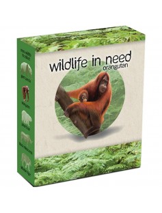 Tuvalu 2011 $1 Wildlife in Need - ORANGUTAN 1 Oz Silver Proof Coin